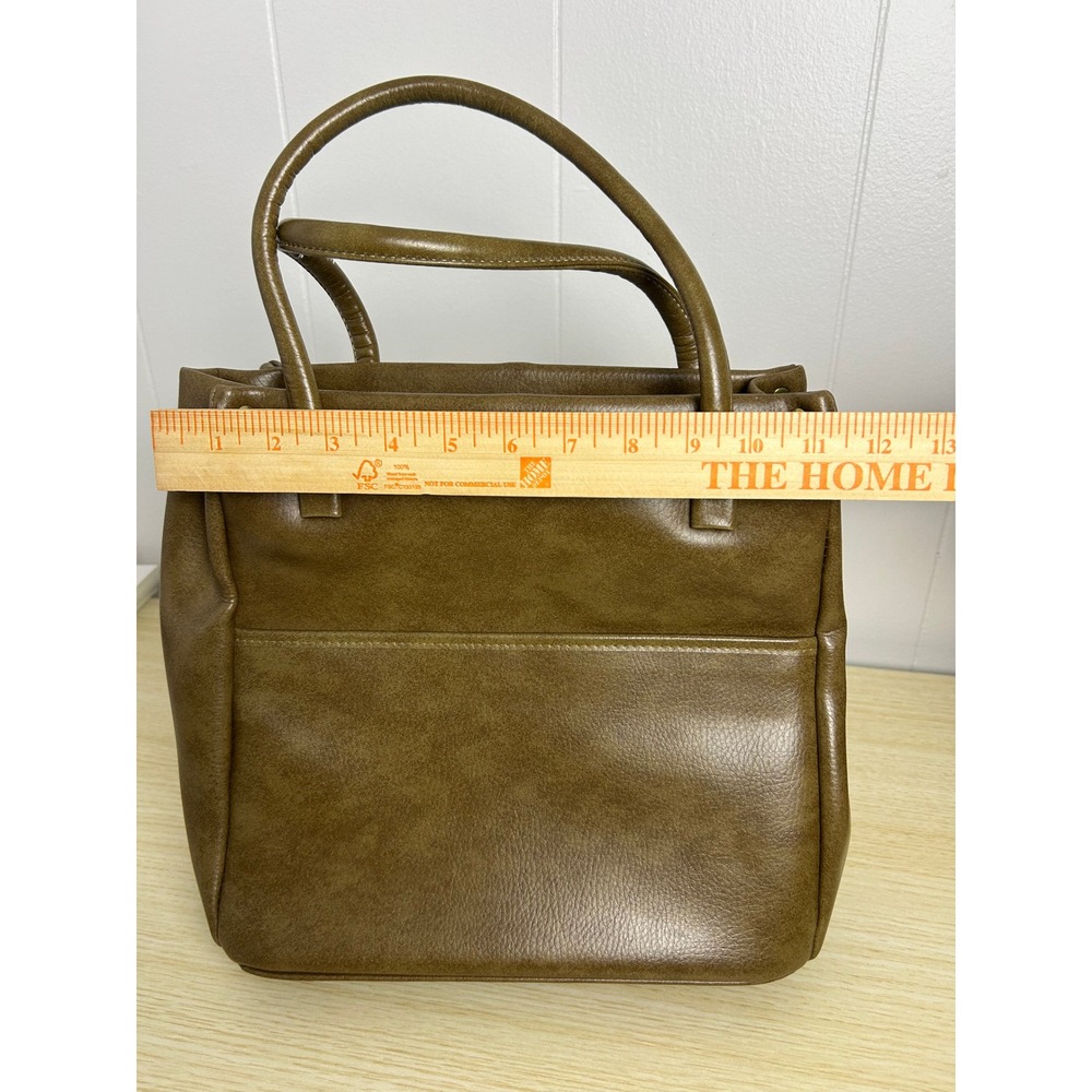 Dover Made in USA Brown Leather Tote Bag Purse mid century modern classic - Picture 4 of 9